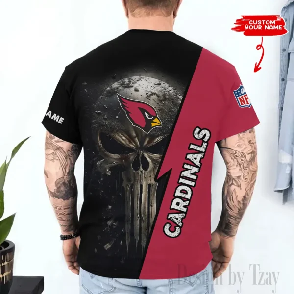 Arizona Cardinals Trendy Men's 3D Printed T-shirt Fashion O-neck 2025 AZTS1343 - Image 2