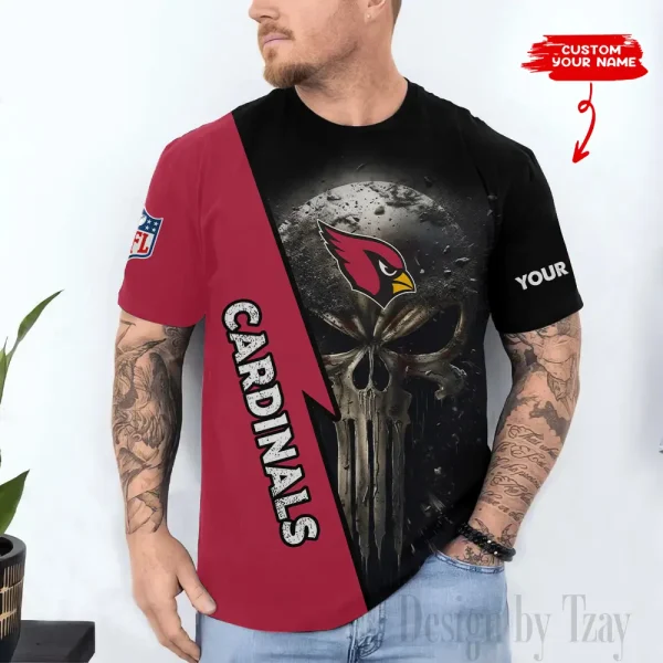 Arizona Cardinals Trendy Men's 3D Printed T-shirt Fashion O-neck 2025 AZTS1343