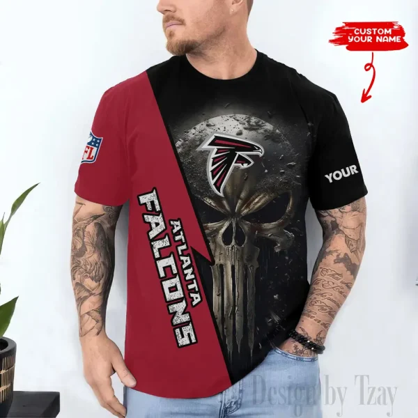 Atlanta Falcons Trendy Men's 3D Printed T-shirt Fashion O-neck 2025 AZTS1344