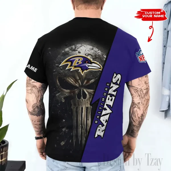 Baltimore Ravens Trendy Men's 3D Printed T-shirt Fashion O-neck 2025 AZTS1345 - Image 2
