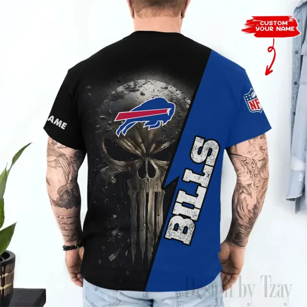 Buffalo Bills Trendy Men's 3D Printed T-shirt Fashion O-neck 2025 AZTS1346 - Image 2