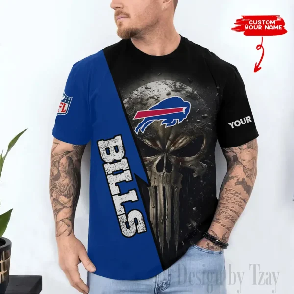 Buffalo Bills Trendy Men's 3D Printed T-shirt Fashion O-neck 2025 AZTS1346