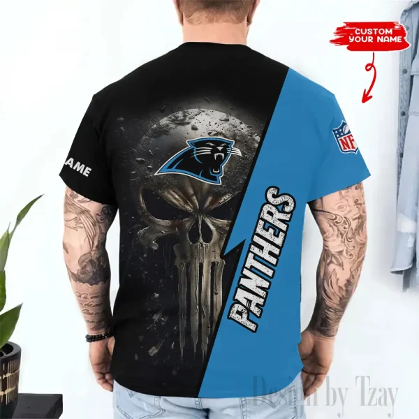 Carolina Panthers Trendy Men's 3D Printed T-shirt Fashion O-neck 2025 AZTS1347 - Image 2
