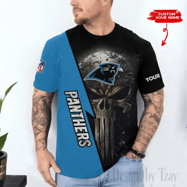 Carolina Panthers Trendy Men's 3D Printed T-shirt Fashion O-neck 2025 AZTS1347