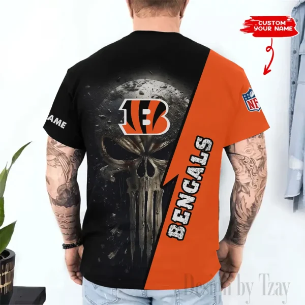 Cincinnati Bengals Trendy Men's 3D Printed T-shirt Fashion O-neck 2025 AZTS1349 - Image 2