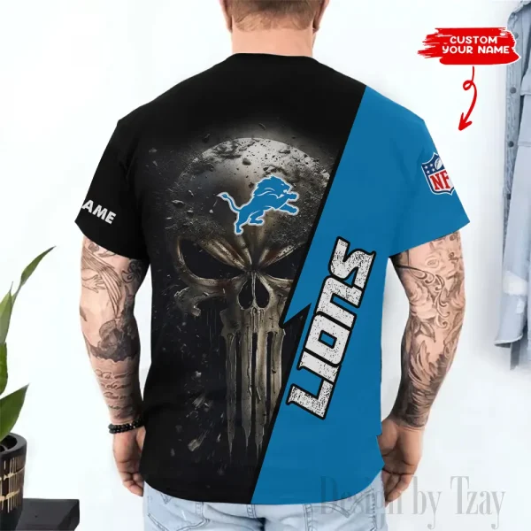 Detroit Lions Trendy Men's 3D Printed T-shirt Fashion O-neck 2025 AZTS1353 - Image 2