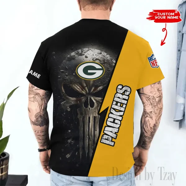 Green Bay Packers Trendy Men's 3D Printed T-shirt Fashion O-neck 2025 AZTS1354 - Image 2
