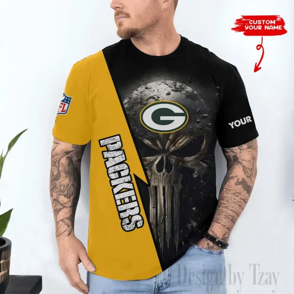Green Bay Packers Trendy Men's 3D Printed T-shirt Fashion O-neck 2025 AZTS1354