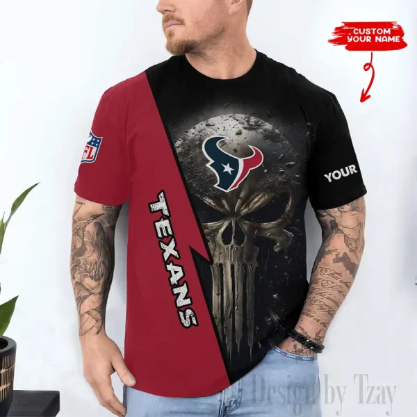 Houston Texans Trendy Men's 3D Printed T-shirt Fashion O-neck 2025 AZTS1355