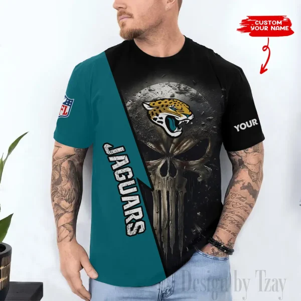Jacksonville Jaguars Trendy Men's 3D Printed T-shirt Fashion O-neck 2025 AZTS1357