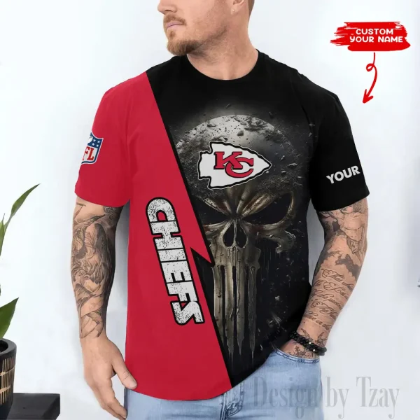 Kansas City Chiefs Trendy Men's 3D Printed T-shirt Fashion O-neck 2025 AZTS1358