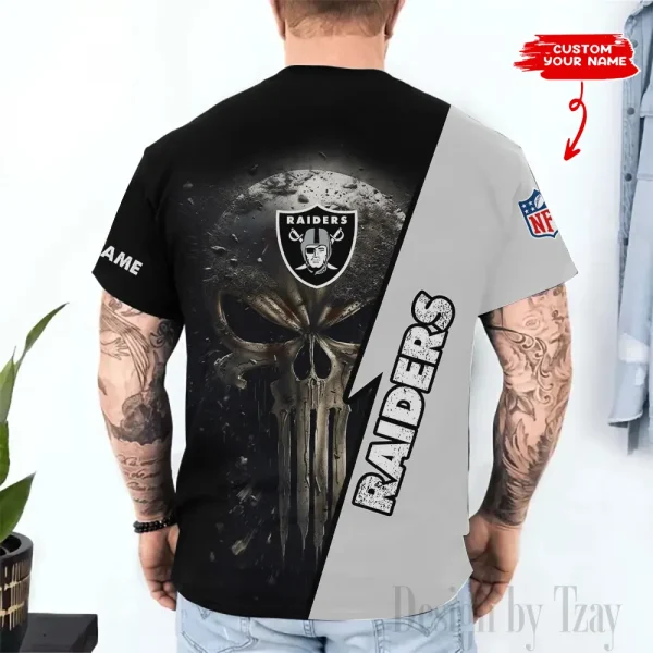 Las Vegas Raiders Trendy Men's 3D Printed T-shirt Fashion O-neck 2025 AZTS1359 - Image 2