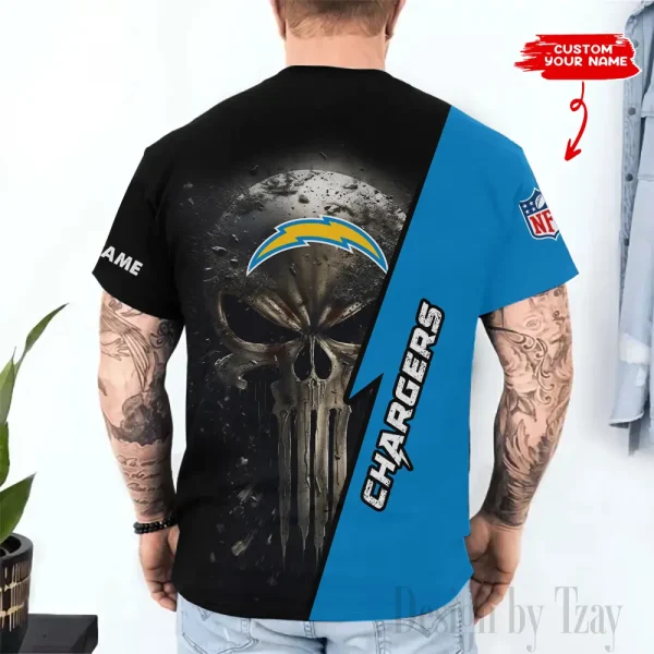 Los Angeles Chargers Trendy Men's 3D Printed T-shirt Fashion O-neck 2025 AZTS1360 - Image 2