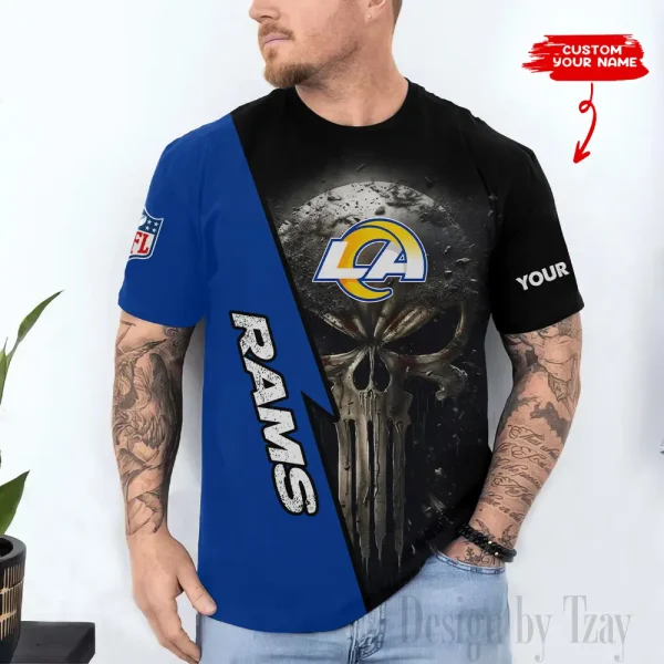 Los Angeles Rams Trendy Men's 3D Printed T-shirt Fashion O-neck 2025 AZTS1361