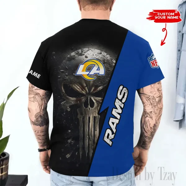 Los Angeles Rams Trendy Men's 3D Printed T-shirt Fashion O-neck 2025 AZTS1361 - Image 2