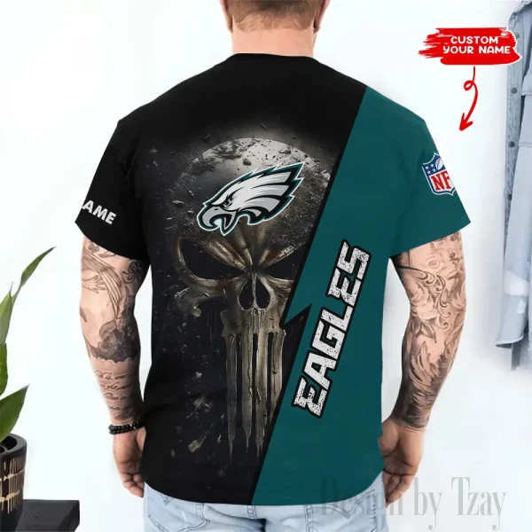 Philadelphia Eagles Trendy Men's 3D Printed T-shirt Fashion O-neck 2025 AZTS1368 - Image 2