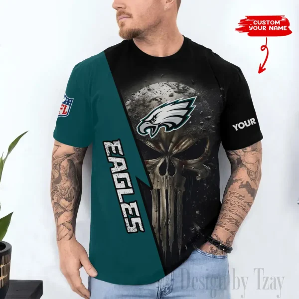 Philadelphia Eagles Trendy Men's 3D Printed T-shirt Fashion O-neck 2025 AZTS1368
