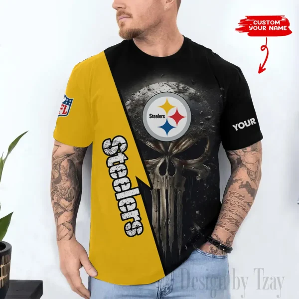 Pittsburgh Steelers Trendy Men's 3D Printed T-shirt Fashion O-neck 2025 AZTS1369