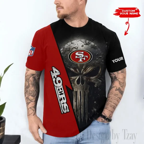 San Francisco 49ers Trendy Men's 3D Printed T-shirt Fashion O-neck 2025 AZTS1370