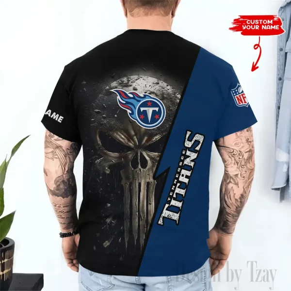 Tennessee Titans Trendy Men's 3D Printed T-shirt Fashion O-neck 2025 AZTS1373 - Image 2