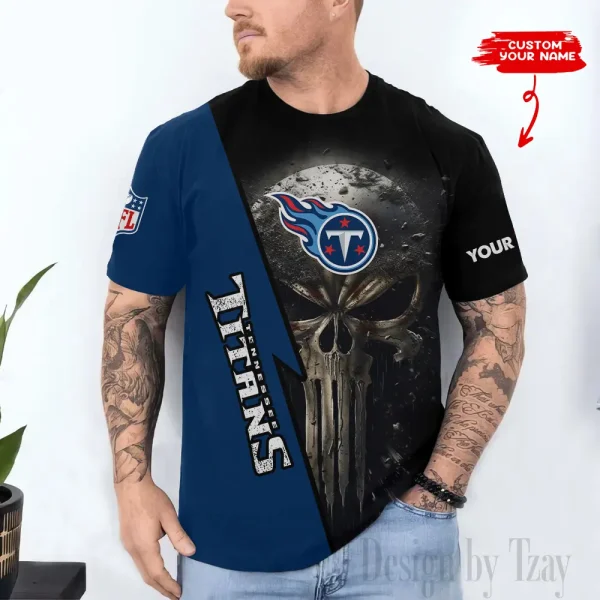 Tennessee Titans Trendy Men's 3D Printed T-shirt Fashion O-neck 2025 AZTS1373
