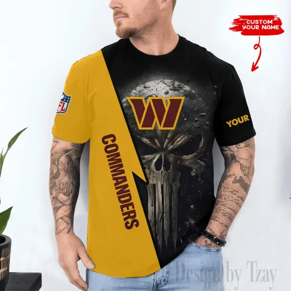 Washington Commanders Trendy Men's 3D Printed T-shirt Fashion O-neck 2025 AZTS1374