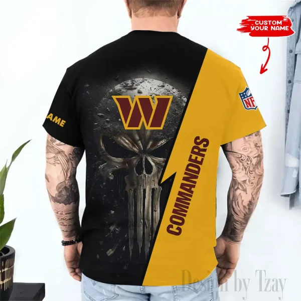 Washington Commanders Trendy Men's 3D Printed T-shirt Fashion O-neck 2025 AZTS1374 - Image 2