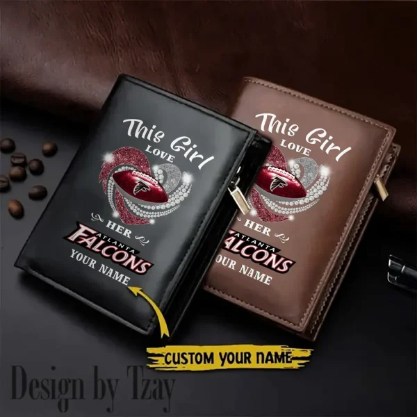 Atlanta Falcons Leather Wallets Vertical Style SPTLVW546