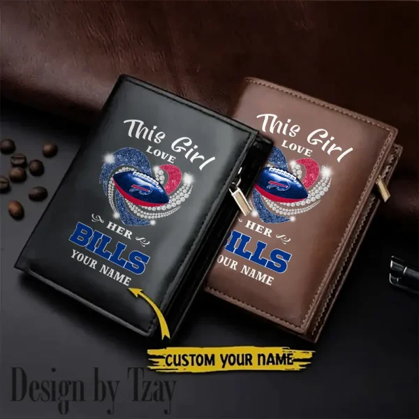 Buffalo Bills Leather Wallets Vertical Style SPTLVW548