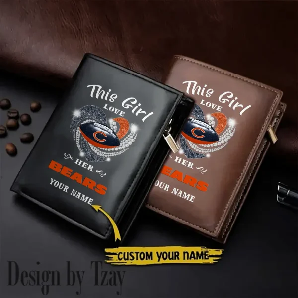 Chicago Bears Leather Wallets Vertical Style SPTLVW550
