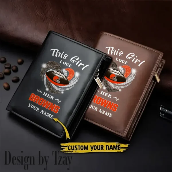 Cleveland Browns Leather Wallets Vertical Style SPTLVW552