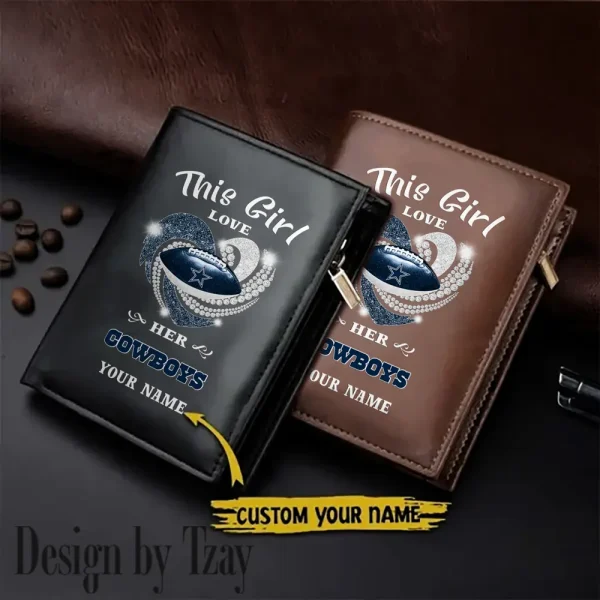Dallas Cowboys Leather Wallets Vertical Style SPTLVW553