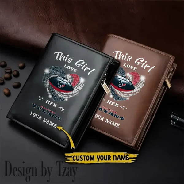 Houston Texans Leather Wallets Vertical Style SPTLVW557