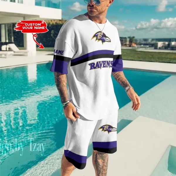 Baltimore Ravens Limited Edition Summer Collection T-shirt And Shorts Set AZTS1377