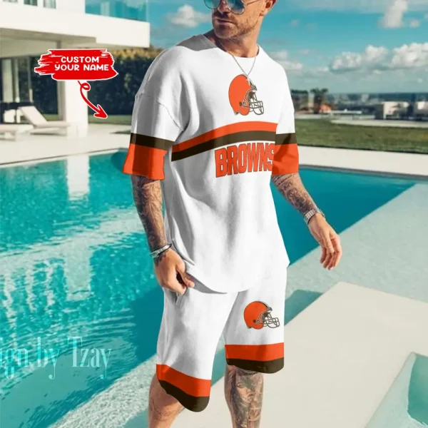 Cleveland Browns Limited Edition Summer Collection T-shirt And Shorts Set AZTS1382