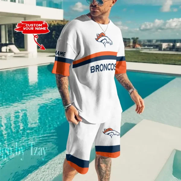 Denver Broncos Limited Edition Summer Collection T-shirt And Shorts Set AZTS1384