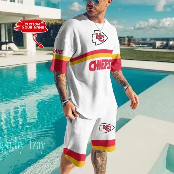 Kansas City Chiefs Limited Edition Summer Collection T-shirt And Shorts Set AZTS1390