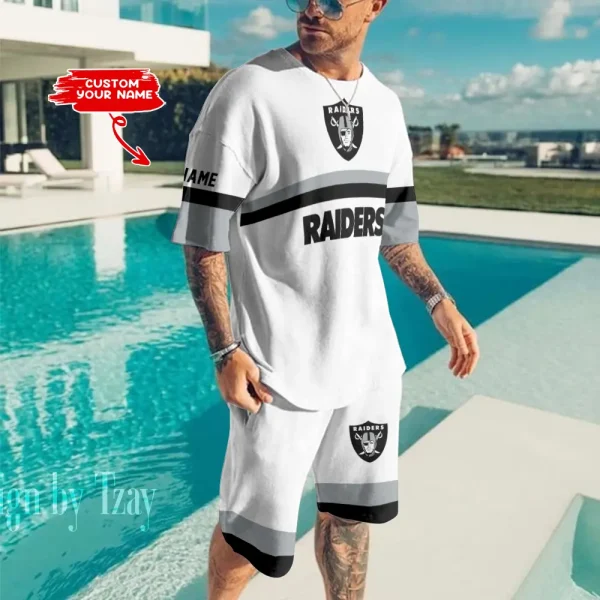 Las Vegas Raiders Limited Edition Summer Collection T-shirt And Shorts Set AZTS1391