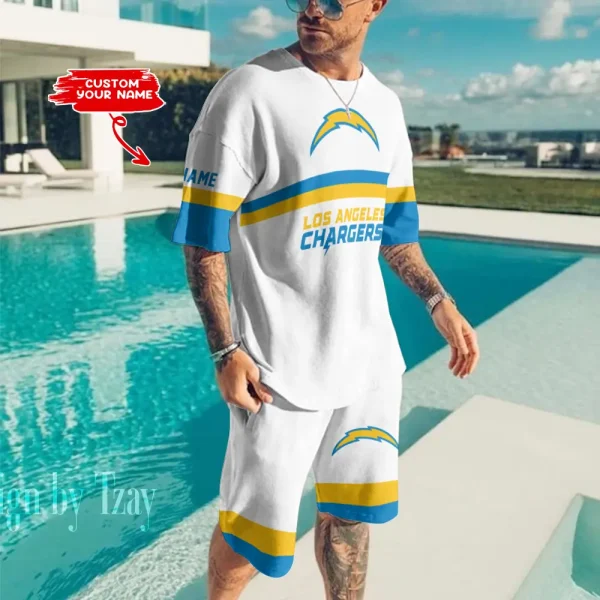 Los Angeles Chargers Limited Edition Summer Collection T-shirt And Shorts Set AZTS1392