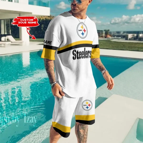 Pittsburgh Steelers Limited Edition Summer Collection T-shirt And Shorts Set AZTS1401