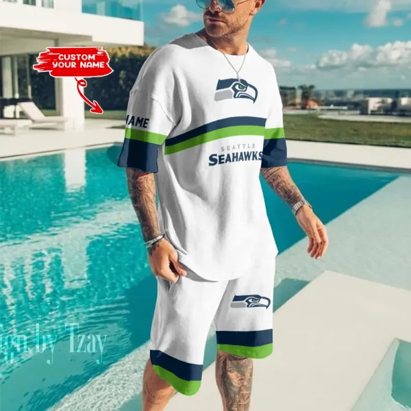 Seattle Seahawks Limited Edition Summer Collection T-shirt And Shorts Set AZTS1403
