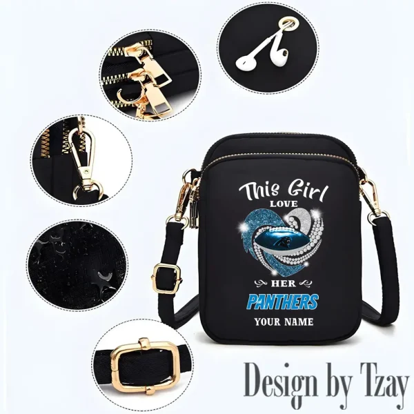 Carolina Panthers New Style 2025 Ladies Crossbody Bag With Adjustable Strap S9CBB427 - Image 2