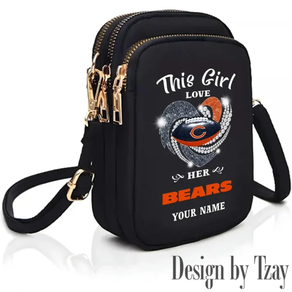 Chicago Bears New Style 2025 Ladies Crossbody Bag With Adjustable Strap S9CBB428