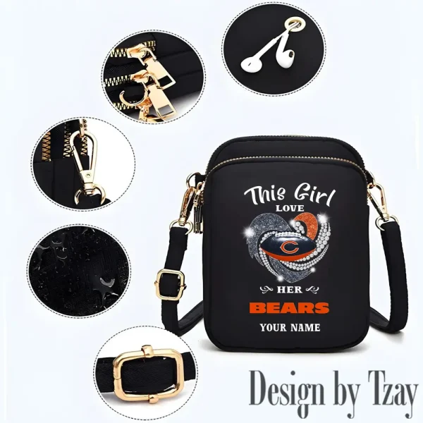 Chicago Bears New Style 2025 Ladies Crossbody Bag With Adjustable Strap S9CBB428 - Image 3