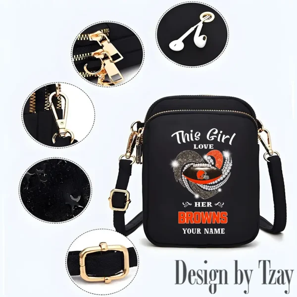 Cleveland Browns New Style 2025 Ladies Crossbody Bag With Adjustable Strap S9CBB430 - Image 2
