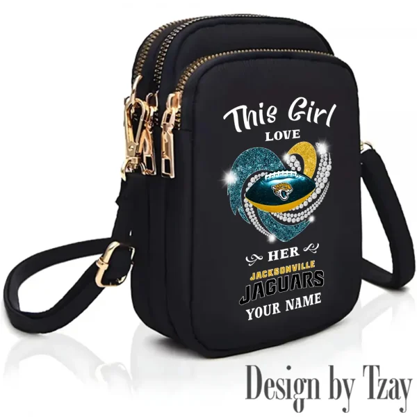 Jacksonville Jaguars New Style 2025 Ladies Crossbody Bag With Adjustable Strap S9CBB437
