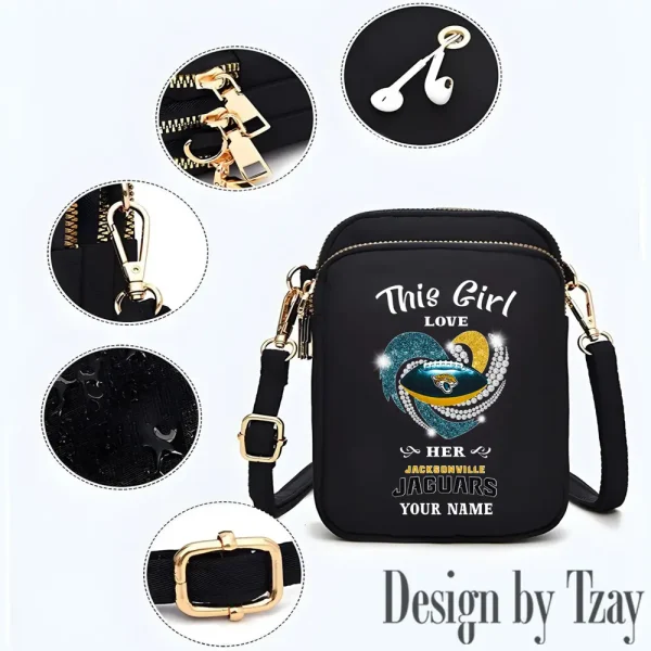 Jacksonville Jaguars New Style 2025 Ladies Crossbody Bag With Adjustable Strap S9CBB437 - Image 3