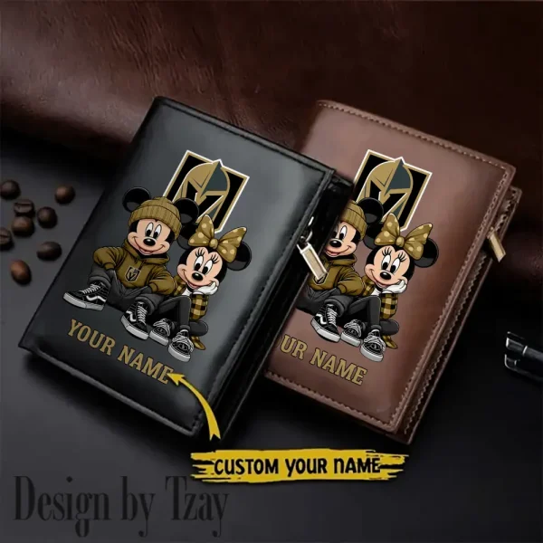 Vegas Golden Knights NHL Leather Wallets Vertical Style SPTLVW565