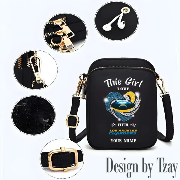 Los Angeles Chargers New Style 2025 Ladies Crossbody Bag With Adjustable Strap S9CBB440 - Image 3