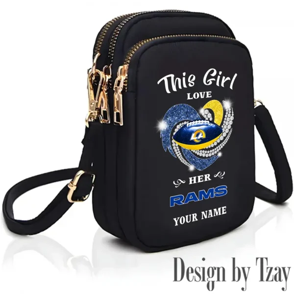 Los Angeles Rams New Style 2025 Ladies Crossbody Bag With Adjustable Strap S9CBB441